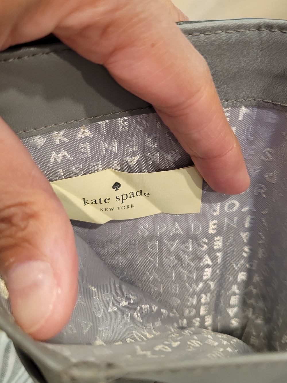 kate spade Gray Pebbled Leather Wallet - Picture 7 of 8